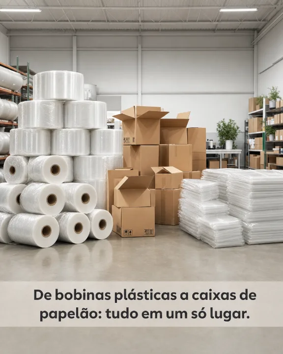 De bobinas plásticas a caixas de papelão: tudo em um só lugar