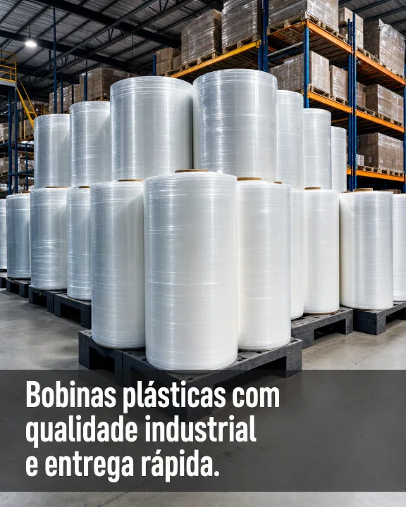 Bobinas plásticas com qualidade industrial e entrega rápida
